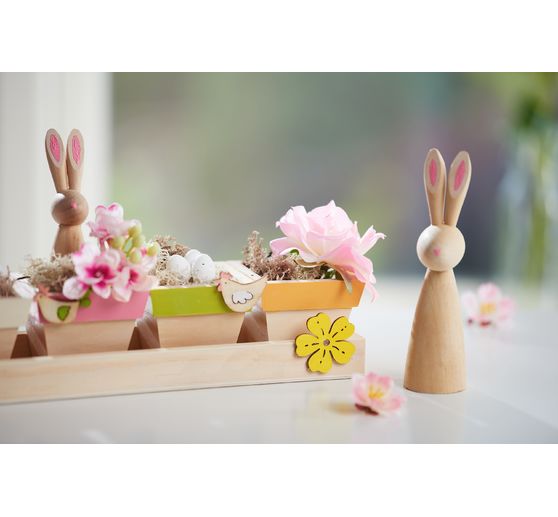 Wooden rabbits figure cone