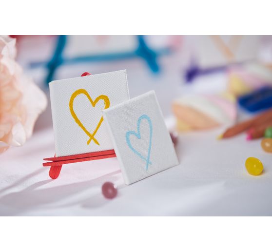 VBS Stretched canvas 10 x 10 cm, 5 pieces