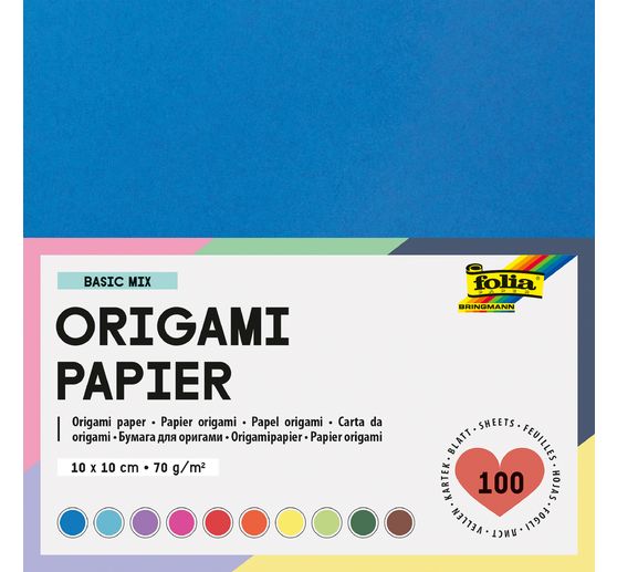 Folding paper, 10 x 10 cm