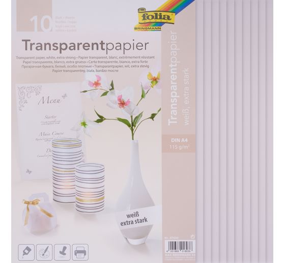 Transparentpapier, 10 Blatt