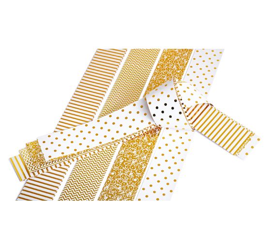 Paper strips glossy "Golden Glamour", 15 mm