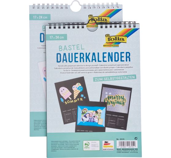 Bastel Dauerkalender, 17 x 24 cm