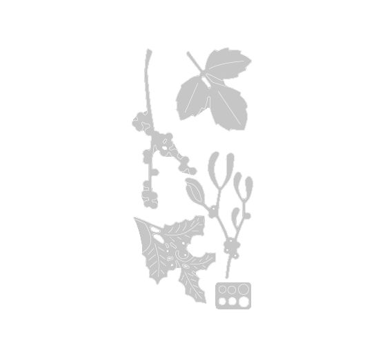 Sizzix Thinlits punching template "Winter Leaves by Sophie Guilar"