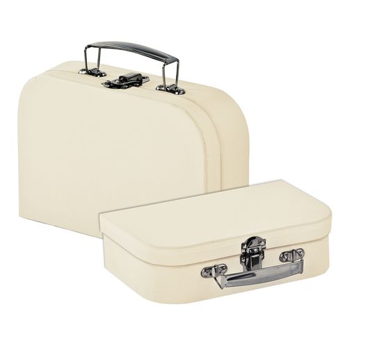 VBS Suitcase, set of 2, made of cream-coloured cardboard