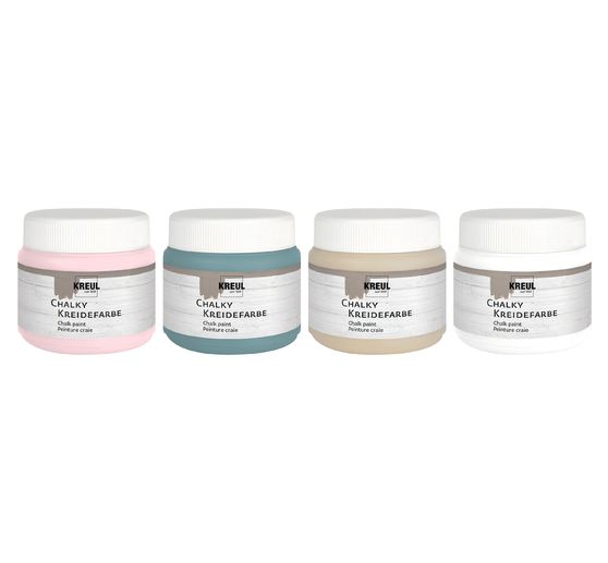 KREUL Chalky chalk colours basic set, 4 x 150 ml