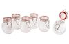 VBS Mini jar with clip closure, bulbous, 6 pieces