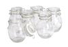 VBS Mini jar with clip closure, bulbous, 6 pieces