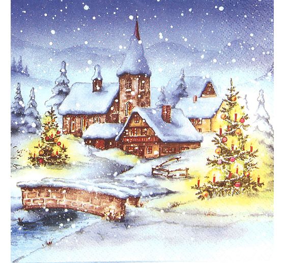 Napkin "Christmas in the snow"