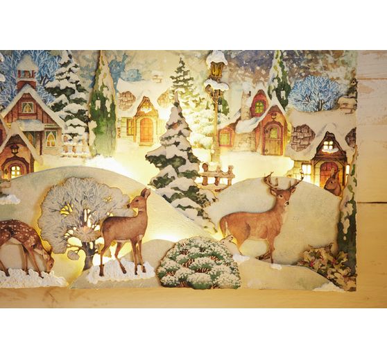 Motif straw silk "Snowtime"