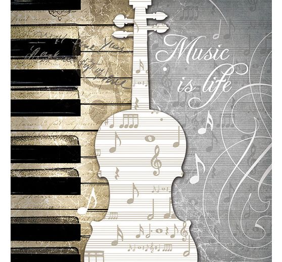 Serviette "Musik ist Leben"