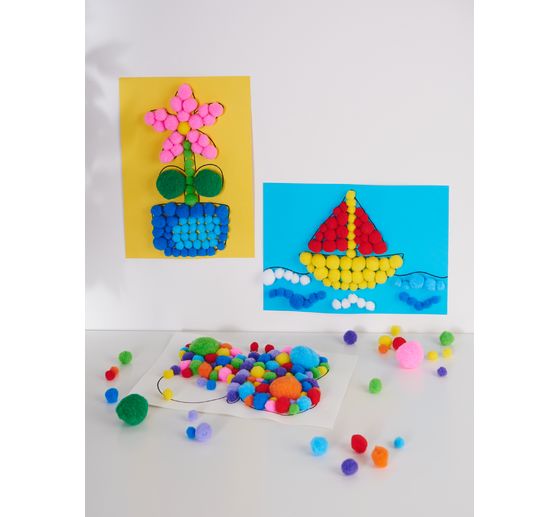 VBS Pompoms "Colors & sizes mix", 1.000 pieces