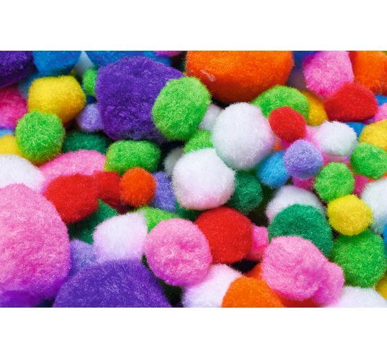 VBS Pompoms "Colors & sizes mix", 1.000 pieces