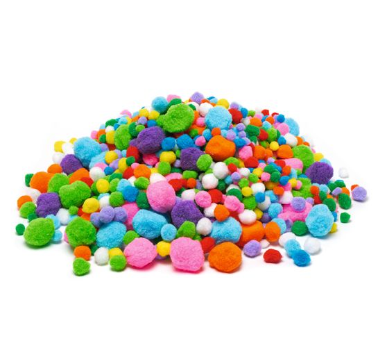 VBS Pompoms "Colors & sizes mix", 1.000 pieces