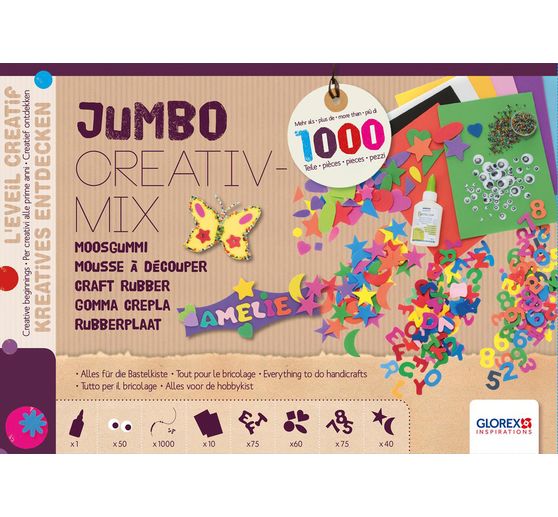 Jumbo Creativ-Mix "Moosgummi", ca. 1.000 Teile