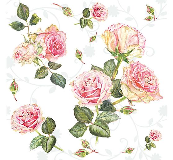 Serviette "Romantische Rosen"