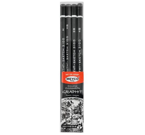 Graphit Bleistifte, 4er-Set