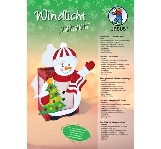 Windlicht "Schneemann"