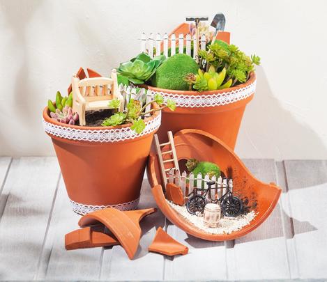 Mini-Garten im Terrakotta-Trio | VBS Hobby Bastelshop