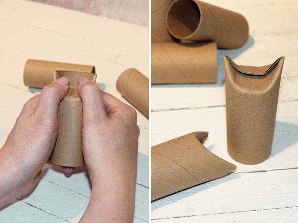 Einfacher Adventskalender einfach selber basteln aus Papprollen